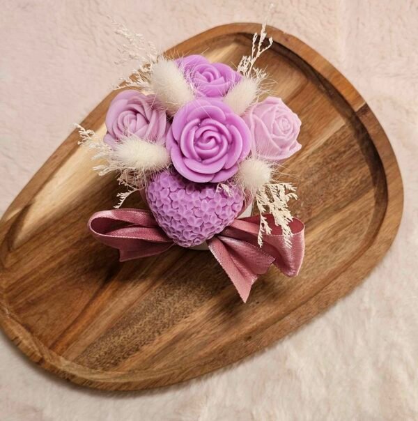 Bouquet de fondant "Coeur de rose"