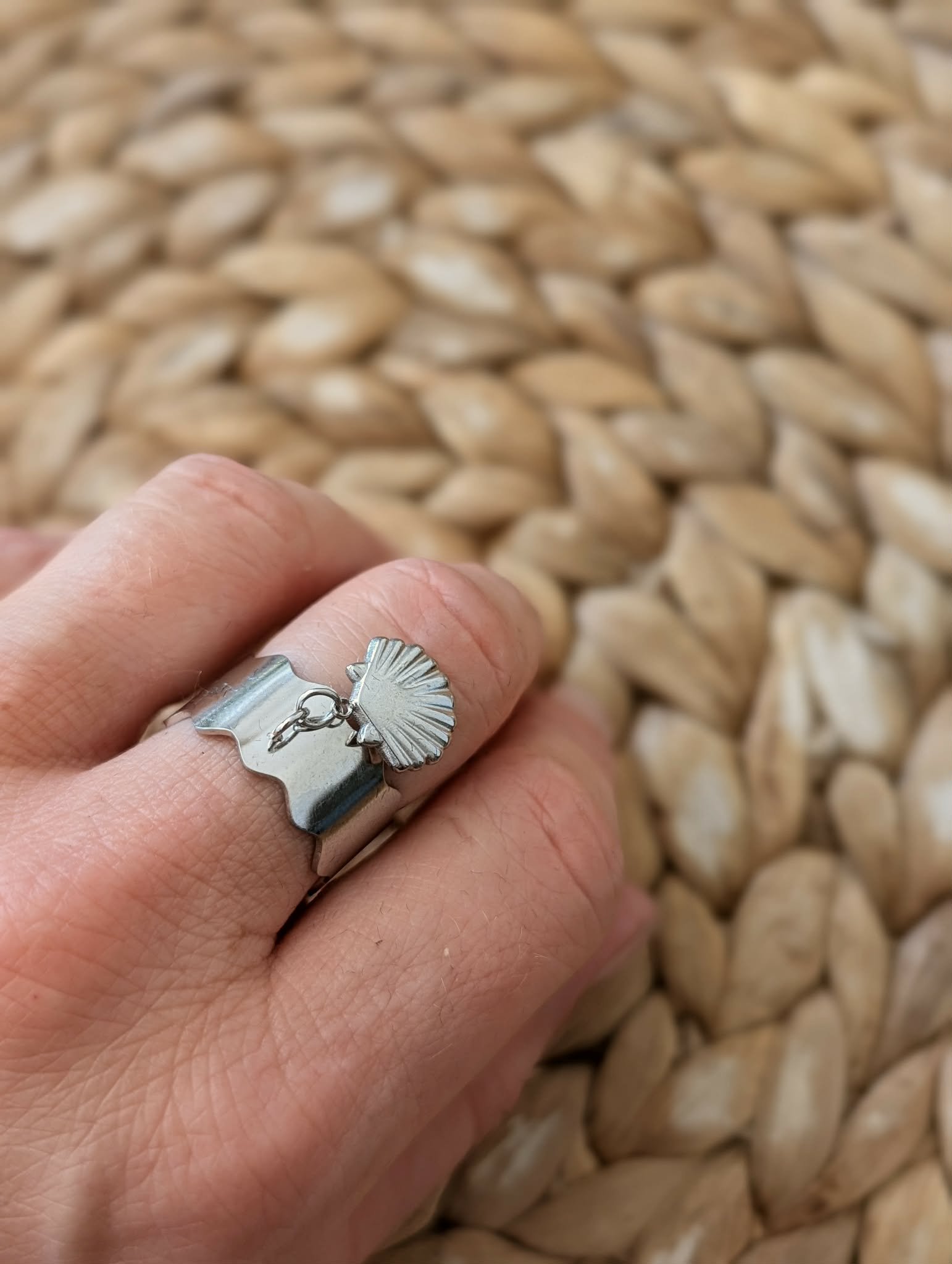 Bague breloque "Coquillage"