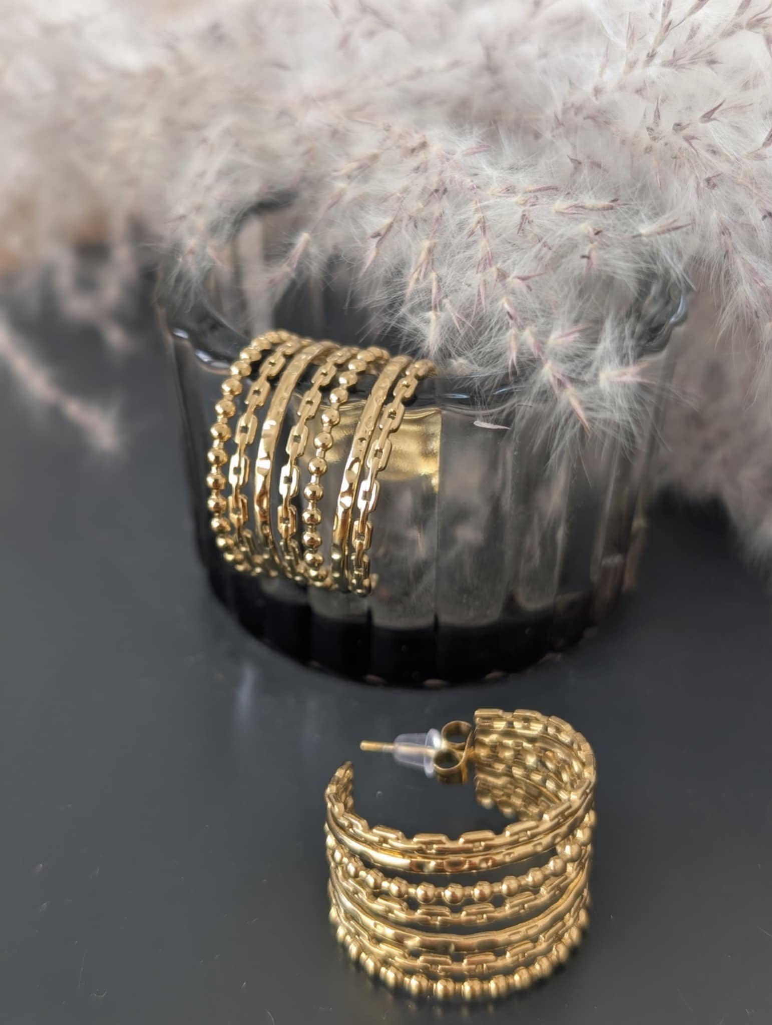 NOUVEAUTE anneaux épais doré