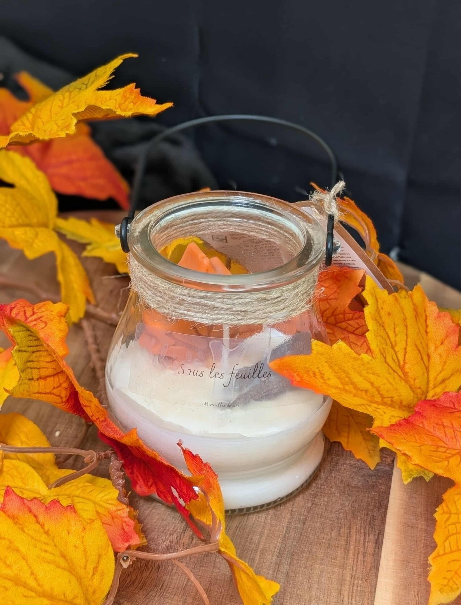 Bougie lanterne "sous les feuilles" – Image 2