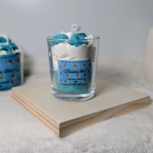 BOUGIE GOURMANDE GRAND FORMAT « BONBON BLEU »