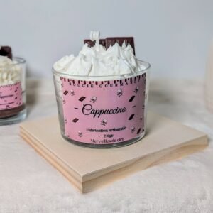 BOUGIE GOURMANDE GRAND FORMAT « CAPPUCCINO »