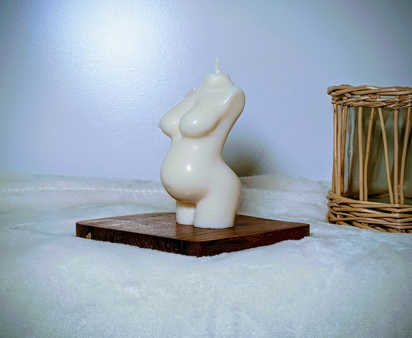 Bougie moulé "Coeur de maman"