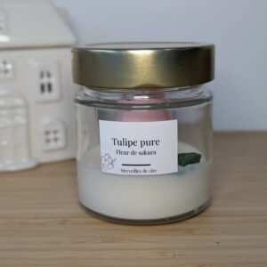 Bougie tulipe « Fleur de Sakura »
