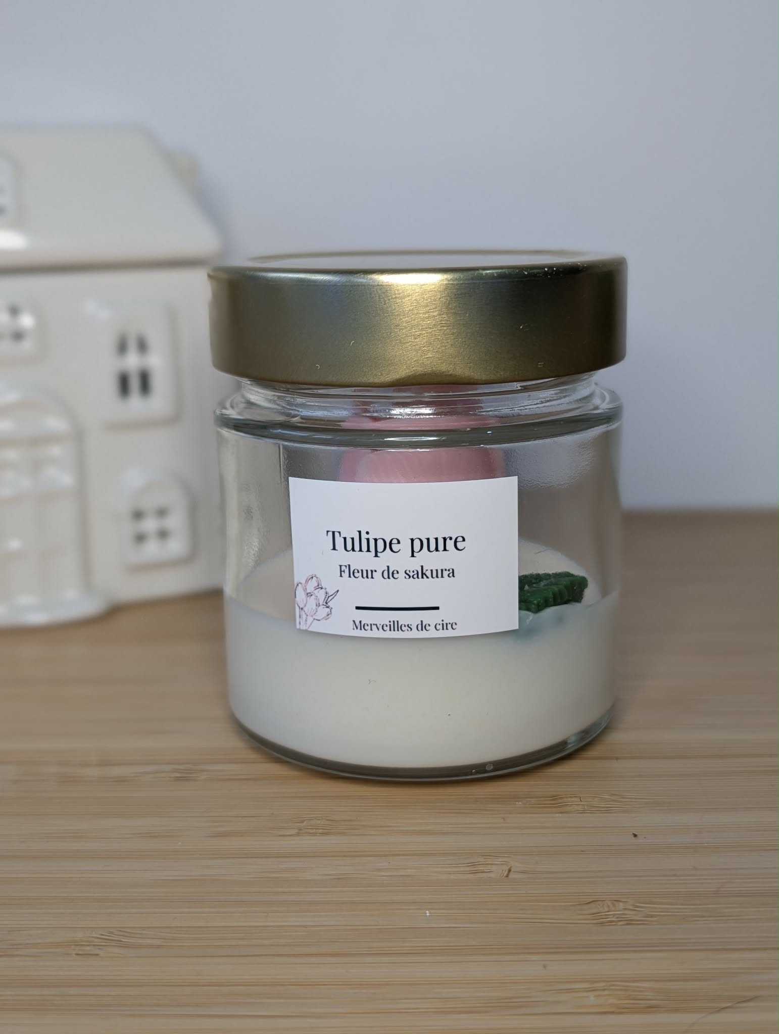 Bougie tulipe « Fleur de Sakura »