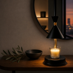 Diffuseur électrique pour bougie noir et blanc article en précommande